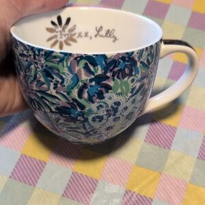 Lilly Pulitzer Floral Blue and Green Coffee Mug